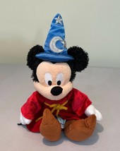 Disney Sorcerer Mickey Mouse Plush Wizard Fantasia Fuzzy Stuffed Animal WDW Rare - £15.14 GBP