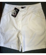 NWT WOMEN&#39;S ANTIGUA ZODIAC WHITE DESERT DRY 6-POCKET GOLF SHORTS SZ 10 (... - $39.59