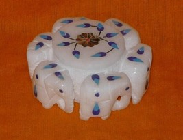 Beautiful White Marble Jewelry Ring Box Pietradura Art Handmade Work Uni... - $251.46