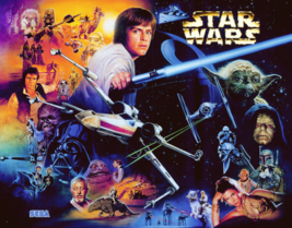 Starwars SEGA pinball Translite/Backglass Machine Cabinet,pinball Artwork - £31.45 GBP