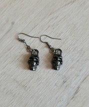 Skull Vintage Earrings Costume Jewelry Handmade Halloween Theme B64 - $19.99
