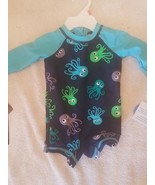 Wave Zone Rashguard Swimsuit Size 0-3 Months Blue Octopus UPF 50 UV Prot... - $21.48 CAD