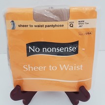 No Nonsense Sheer To Waist Pantyhose Nude Sheer Toe Size Q J67 - £7.82 GBP