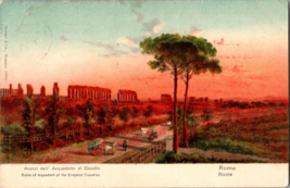 Vtg Postcard Ruins of Aqueduct of the Emperor Claudius, Rome, Italy - £5.07 GBP