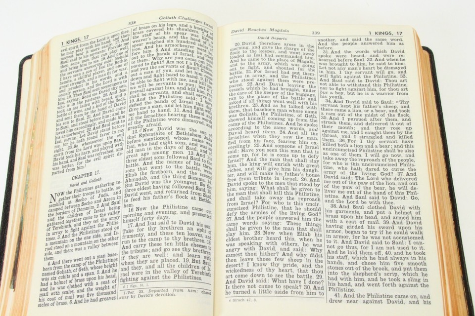 Holy Bible Saint Joseph New Catholic Edition Illustrated 1962 Black Leather Item image 12