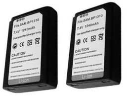 2 ED-BP1310 BP1310 ED-BP1310/EP Batteries For Samsung NX10 NX20 EV-NX20ZZBSBUS - £17.31 GBP