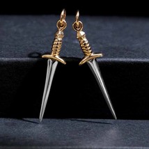 Sterling Silver Medium Sword Charm with Bronze 32x7mm - $413.39 MXN