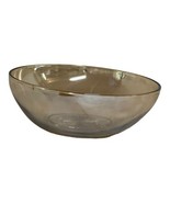 Vintage Carnival Glass Serving Fruit Centerpiece 10&quot; Bowl With Starburst... - $39.26