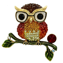 LO2408 - Gold White Metal Brooches with Top Grade Crystal  in Multi Color - $56.61 CAD