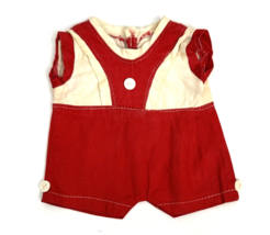 Vintage Patsyette 1930&#39;s Composition Doll 9&quot; Clothes Romper Red Outfit E... - £30.70 GBP