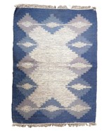 Handmade vintage Persian Ardabil kilim 4.7&#39; x 6.3&#39; (145cm x 193cm) 1970s... - $439.55