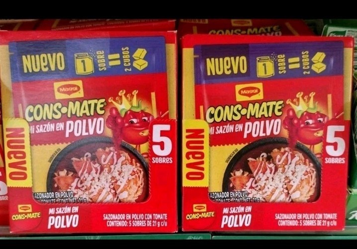 2X MAGGI CONSOMATE SAZONADOR EN POLVO CON TOMATE  - 2 CAJAS CON 5 SOBRES... - $11.99
