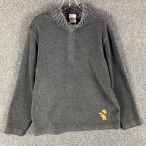 Disney Winnie The Pooh 1/4 Zip Fleece Large Adults Unisex Pullover Gray L - €17,28 EUR