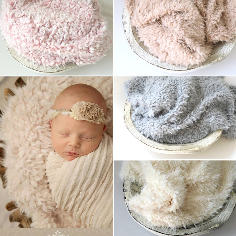Op faux fur flokati rug blanket shoot studio accessories set for baby photography props thumb200