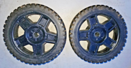 24JJ42 WEEDEATER 140CC MOWER PARTS: FRONT WHEELS, GOOD CONDITION - $11.25