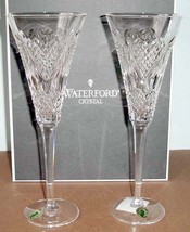 Waterford Celebration of Love Champagne Flute Pair Irish Crystal #114925 New - £148.06 GBP