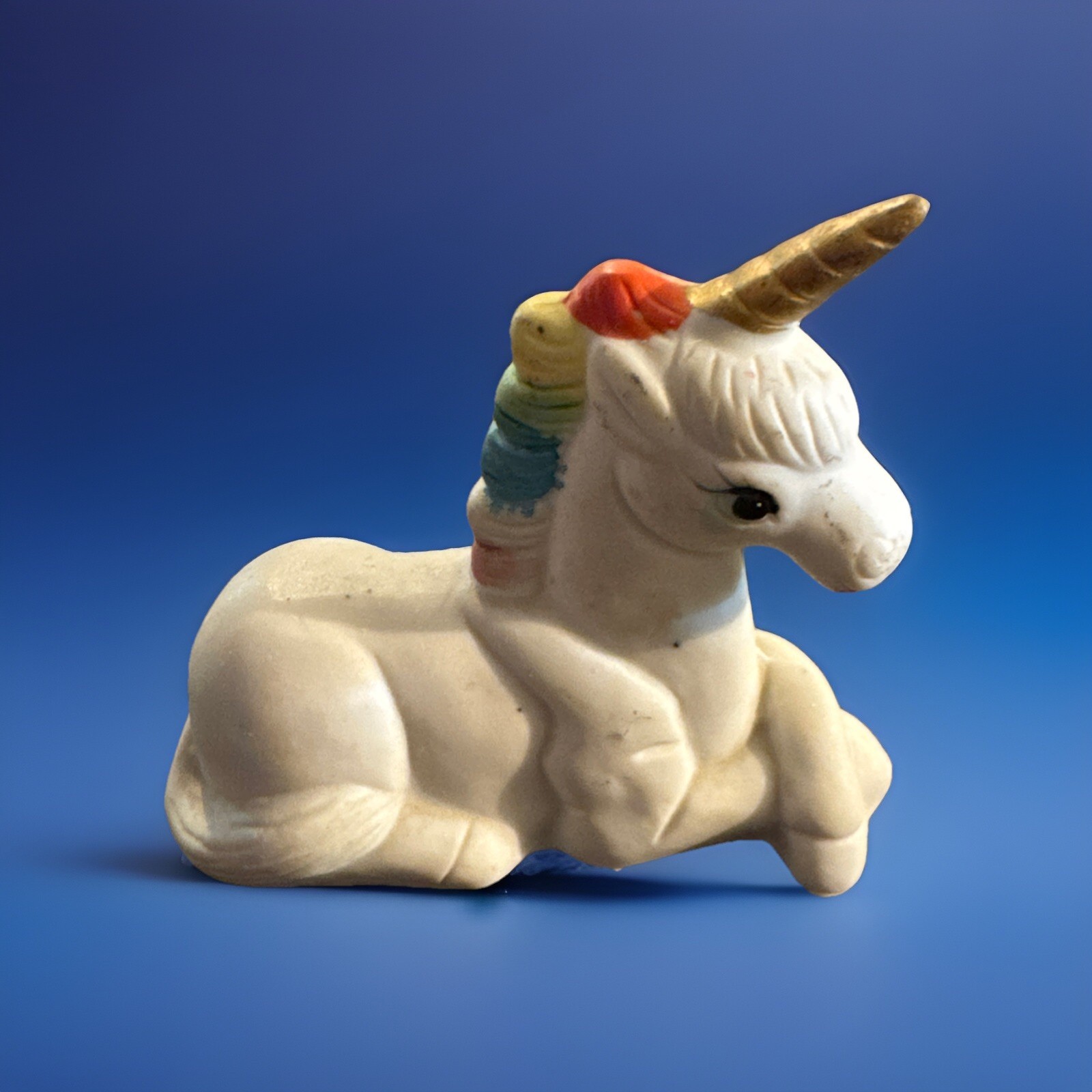 WHITE UNICORN Ceramic FIGURINE  - $7.00