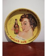 Vintage Mexican DON QUIJOTE Beer tin metal tray mexico woman from 60&#39;s H... - £217.24 GBP