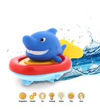 Boat Racer Buddy, Finger Puppet 3-In-1 Pull &#39;N Go Baby Toddler Bath Toy- Shark - £26.85 GBP