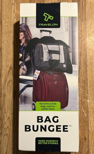 Travelon Bag Bungee Luggage Add A Bag Strap Travel Suitcase Attachment 12181 Blk - $12.99