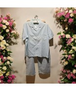 SABRINA By Mervyn&#39;s 2 pc  Pajama Set Top &amp; Pants  Womens XL Stripe Flora... - $40.93 CAD