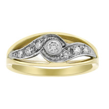 0.27 Carat Diamond Vintage Ladies Ring 14K Yellow Gold - $375.21