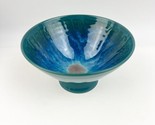 Itsuko Zenitani Studio Pottery Japanese Artist Berkeley Blue Green Bowl ... - $49.99