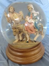 Vintage Fontanini musical glitter snow globe Mary Jesus &quot;Joy to the World&quot; 1989  - £28.38 GBP