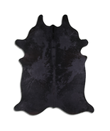 Acid Washed Distressed Black Cowhide Area Rug - $524.95