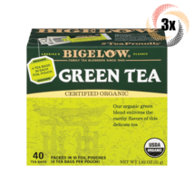 3x Boxes Bigelow Certified Organic Green Tea | 40 Tea Bags Per Box | 1.82oz - £20.48 GBP