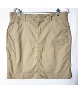 Dickies Womens Mini Skirt Size 10 Front &amp; Back Pockets Khaki Tan - $17.46