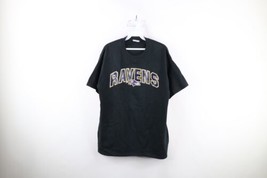 Vintage Mens Medium Faded Spell Out Baltimore Ravens Football T-Shirt Black - £27.15 GBP