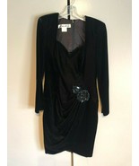 Vintage Black Velvet Lillie Rubin Dress - $1,694.51 MXN