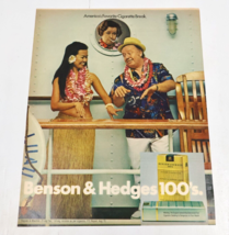 1972  Benson &amp; Hedges 100&#39;s Americas Favorite Cigarette Break Print Ad 10.5x13.5 - £6.26 GBP