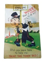 Humor Wish You Were Here To Help Me Paint The Town Red 1951 Pc - £1.52 GBP