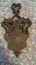 Vintage Small Cast Iron Trivet  Hearts, &amp; Designs - £7.73 GBP