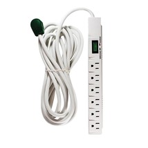 Gogreen Power () 6 Outlet Surge Protector, 1200 Joules, White, 15 Ft Cord - £23.93 GBP