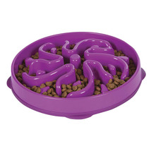 Slow Feeder Dog Bowls Purple Flower Puzzle Maze Design Healthy Eating Pi... - £18.52 GBP+