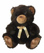 Aurora Teddy Bear Plush Golden Bow 1989 Brown Stuffed Animal Stitched Pa... - $1,254.06 MXN