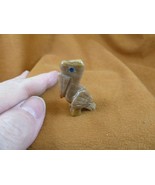 (Y-BIR-PE-3) tan PELICAN carving Figurine soapstone Peru I love pelicans... - £6.75 GBP