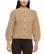 Banana Republic Womens Cardigan Tan Sweater Crewneck Balloon Long Sleeves - $827.96 MXN