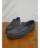 Donald Pliner Lazaro Gray Snake Blue Detail Men&#39;s Slip On Loafers Shoes ... - $32.68