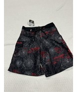 Hurley Youth Size 18 Black and Red Board Shorts Spider Web Design - $14.00