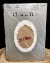 Christian Dior L&#39;Allure Rose Petal Nylons Pantyhose 1 Pair SZ 1 Sandlefoot - £3.96 GBP