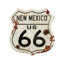 Route 66 New Mexico Shield 40&quot; by 42&quot; Laser Cut Metal Sign Rustic - £306.80 GBP