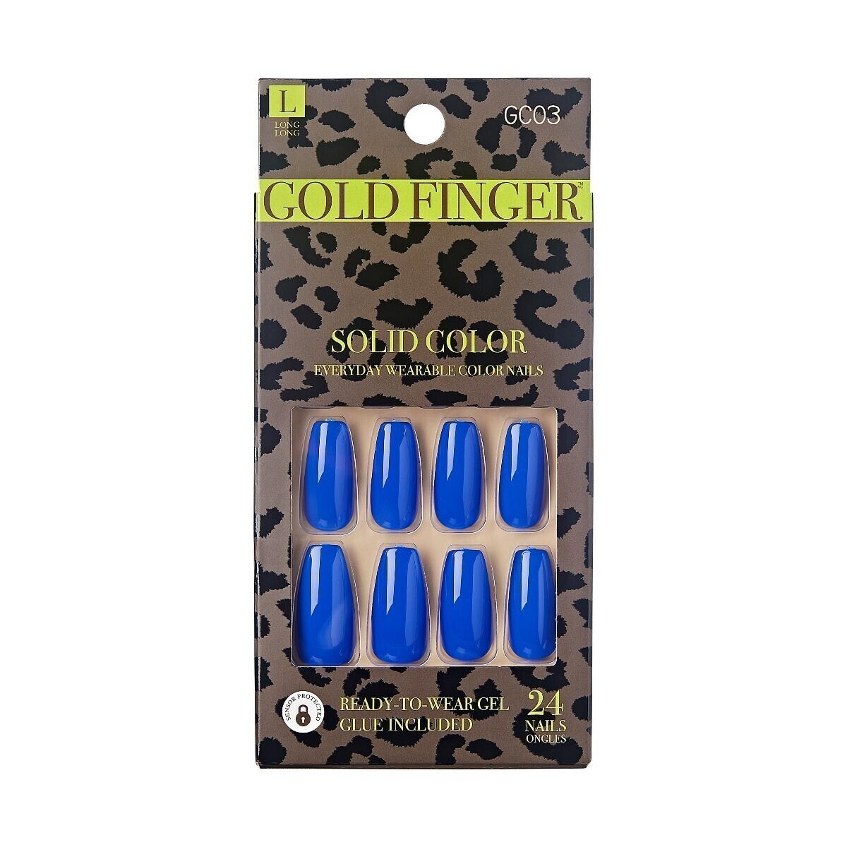 KISS NY GOLD FINGER SOLID COLOR READY-TO-WEAR GEL NAILS GLUE INCLUDED #GC03 - $6.59
