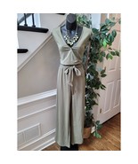 Caralyn Mirand The Drop Jumpsuit Women Large Green Wide Leg Belted V Nec... - $55.40 CAD