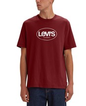 LEVI&#39;S Men&#39;s Surf Logo Graphic T-Shirt Rosewood Small B4HP - $13.95