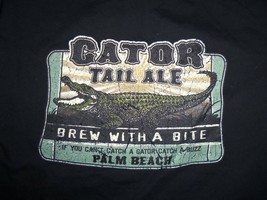 Black Gator Tail Ale Beer Palm Beach Florida FL T Shirt S Free Us Shipping - £15.86 GBP