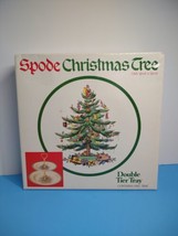 Spode Christmas Tree Double Tier Serving Tray New Worn Original Box (Z) - £35.60 GBP